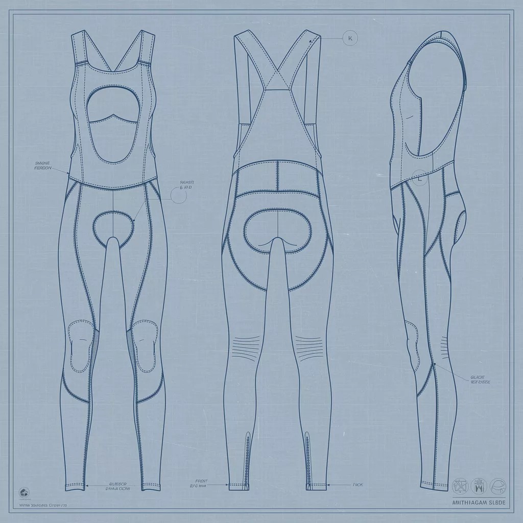 Especificaciones técnicas y medidas de culotte de ciclismo